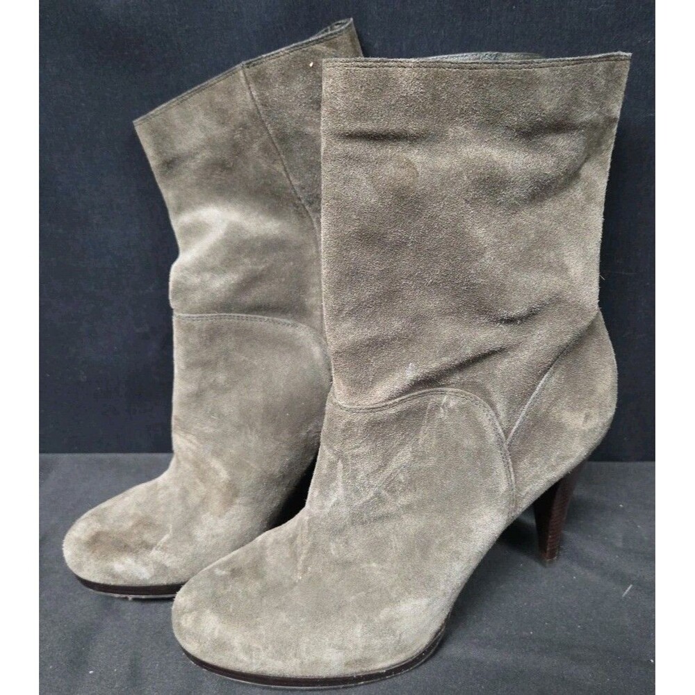 Cole Haan Nightingale Boots Mid Calf Tan Suede Bootie Size 9.5 Barely Worn
